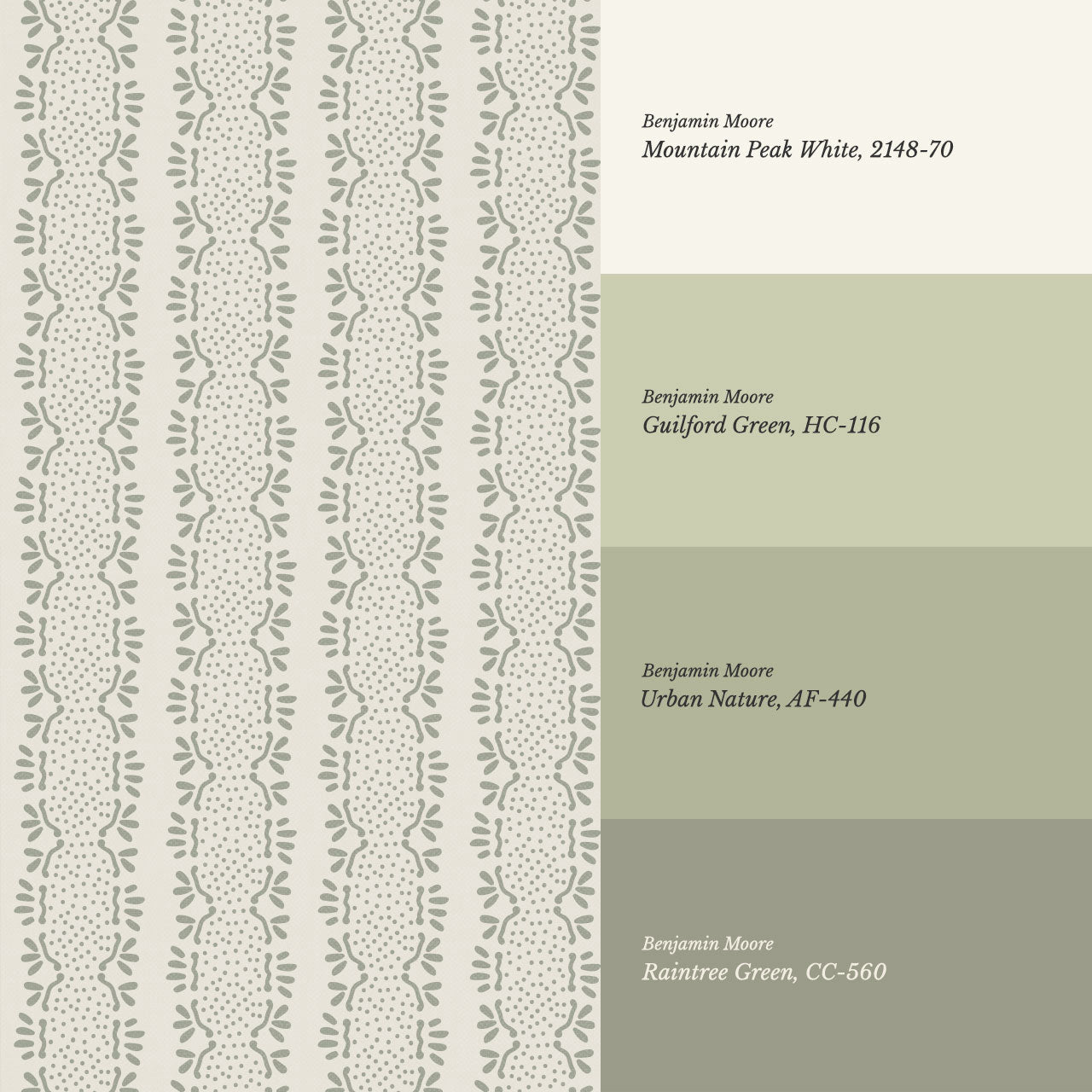 Jeanne Prickly Pear Sage Butter Wallpaper