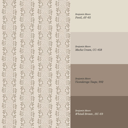 Jeanne Prickly Pear Taupe Wallpaper