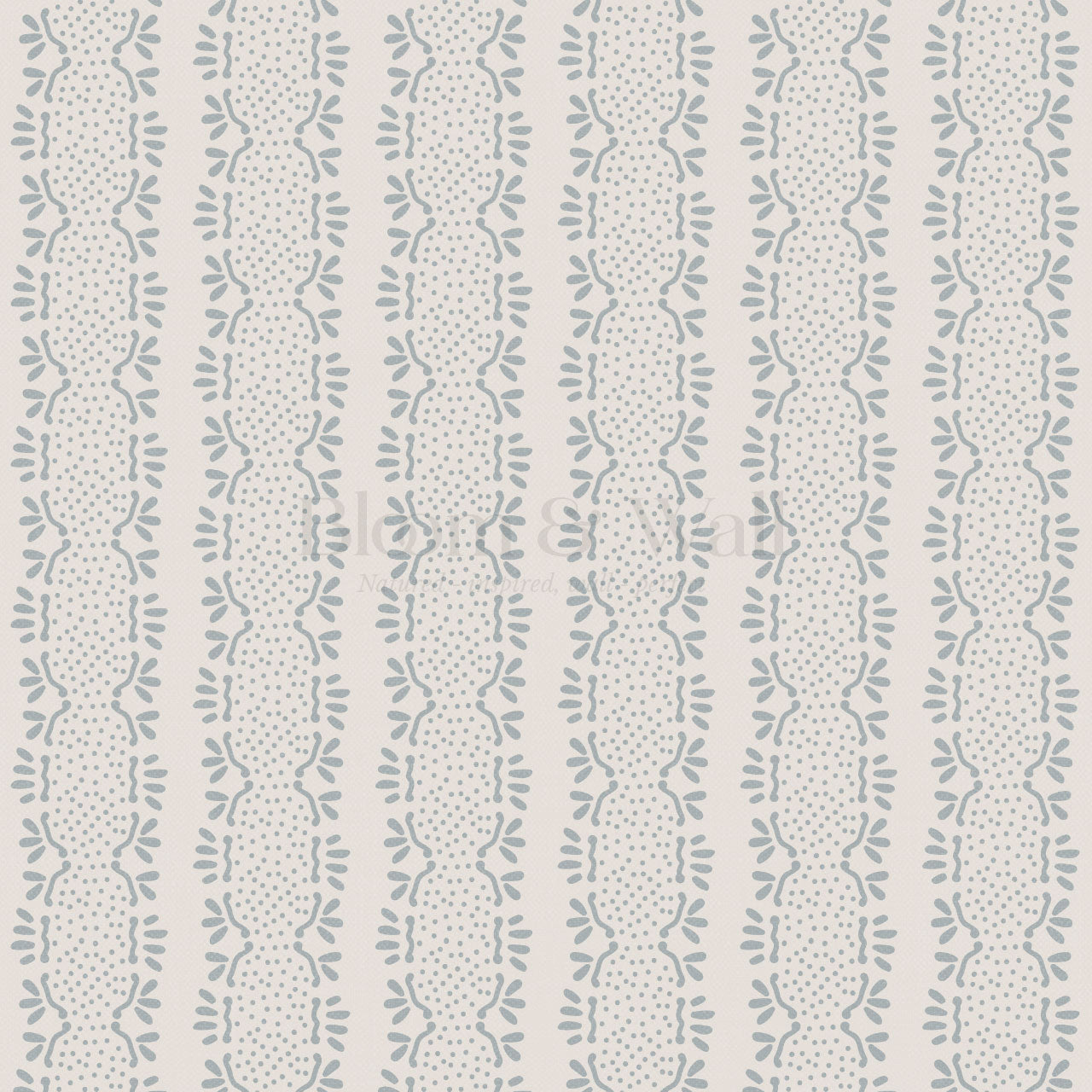 Jeanne Prickly Pear French Blue Wallpaper