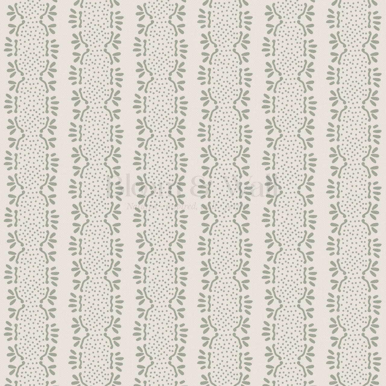 Jeanne Prickly Pear Sage Butter Wallpaper