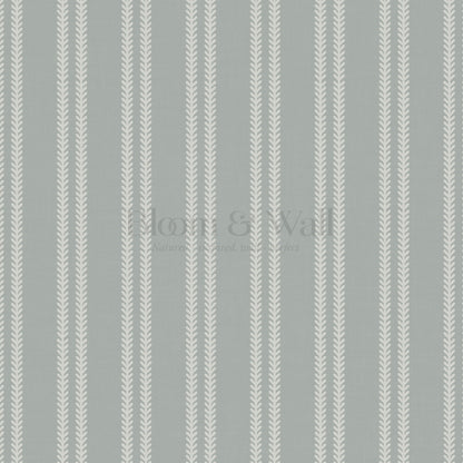 Jenna Leaf Stripe Gray Wallpaper