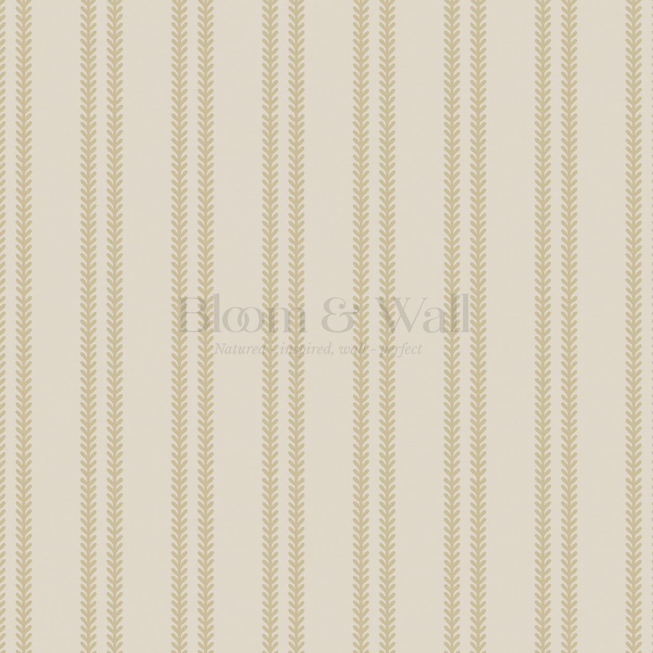 Jenna Leaf Stripe Straw Wallpaper
