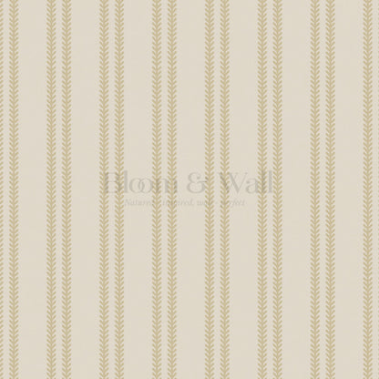 Jenna Leaf Stripe Straw Wallpaper