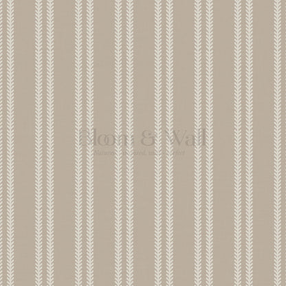 Jenna Leaf Stripe Sandstone Wallpaper