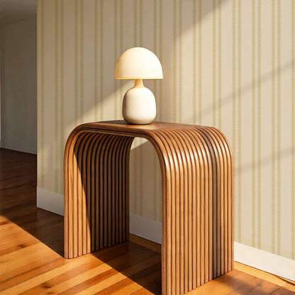 Jenna Leaf Stripe Straw Wallpaper