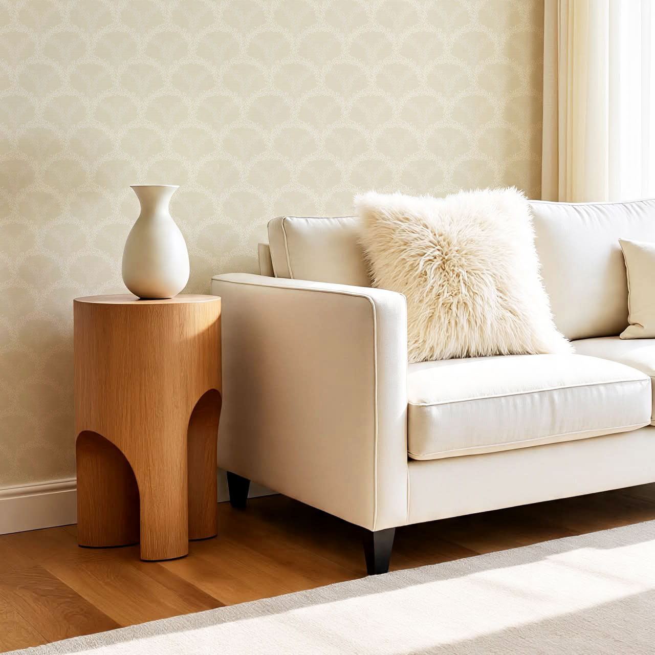 Jianna Garden Nest Warm Cream Wallpaper