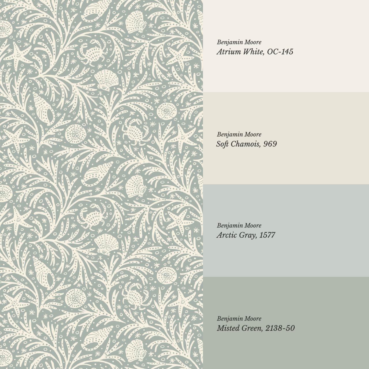 Jimena Marine Flow Sea Glass Ivory Wallpaper