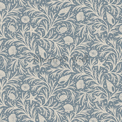 Jimena Marine Flow Blue Ivory Wallpaper