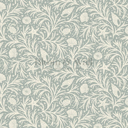 Jimena Marine Flow Sea Glass Ivory Wallpaper
