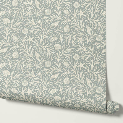 Jimena Marine Flow Sea Glass Ivory Wallpaper