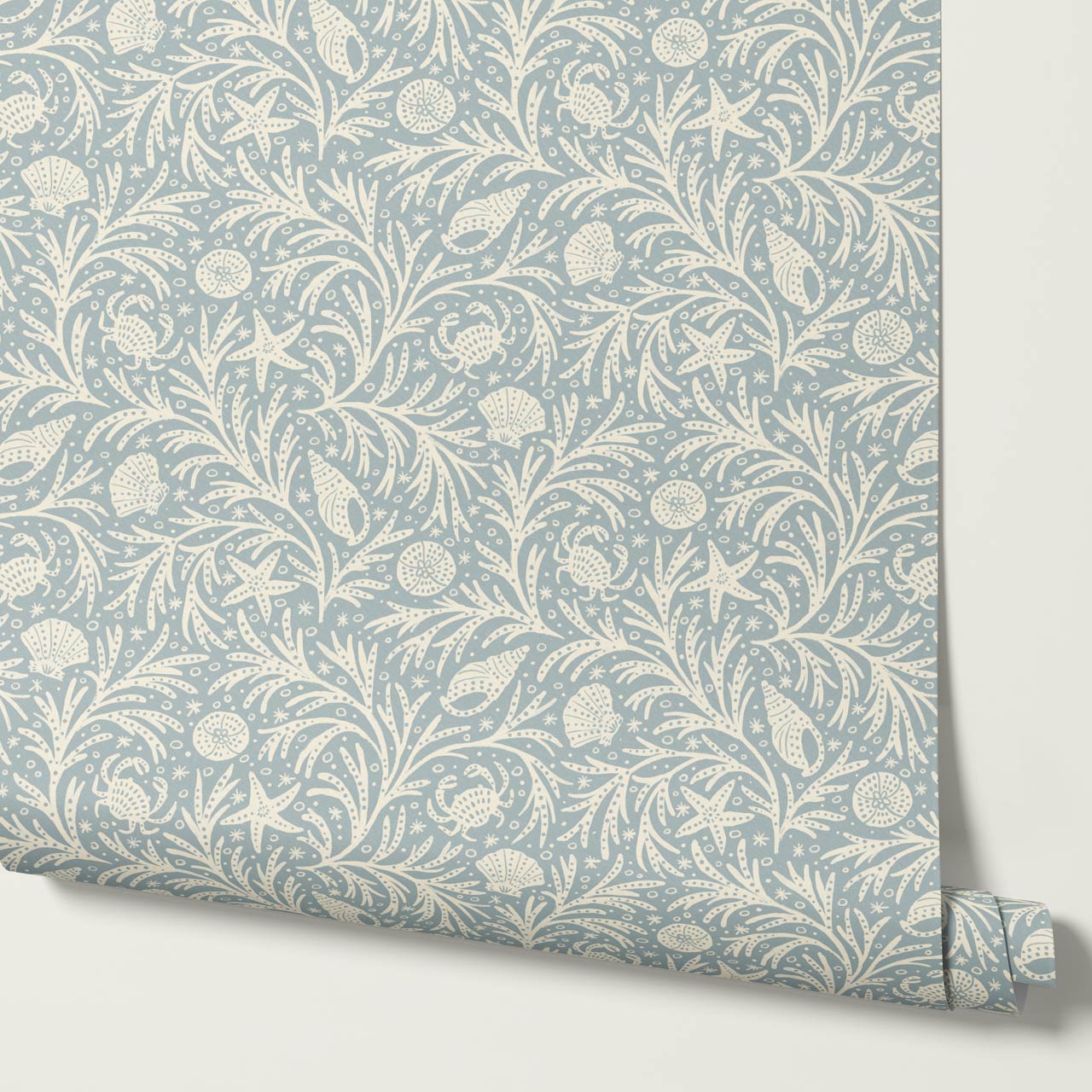 Jimena Marine Flow Vintage Blue Alabaster Wallpaper