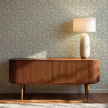 Jimena Marine Flow Vintage Blue Alabaster Wallpaper