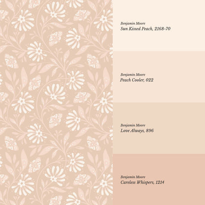 Jolanta Large Porcelain Flora Berry Dust Wallpaper