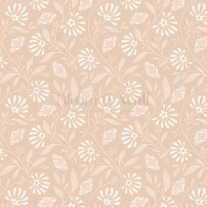 Jolanta Large Porcelain Flora Berry Dust Wallpaper