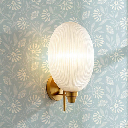 Jolanta Large Porcelain Flora Cream Blue Wallpaper