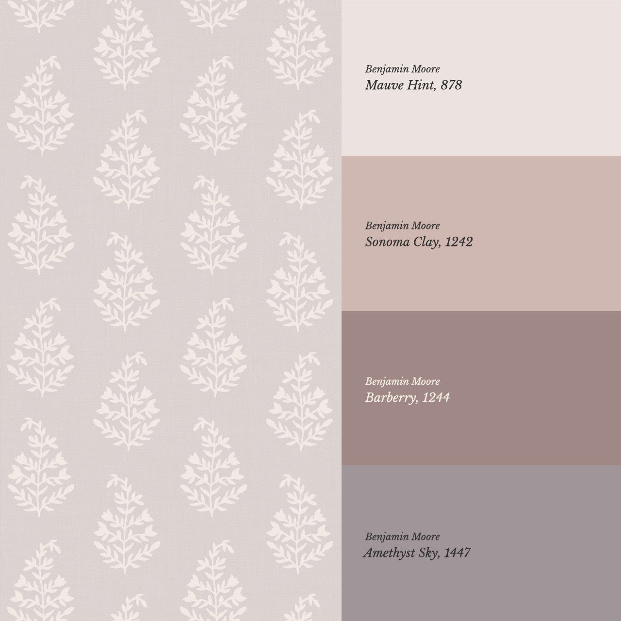 Josette Paisley Mauve Wallpaper