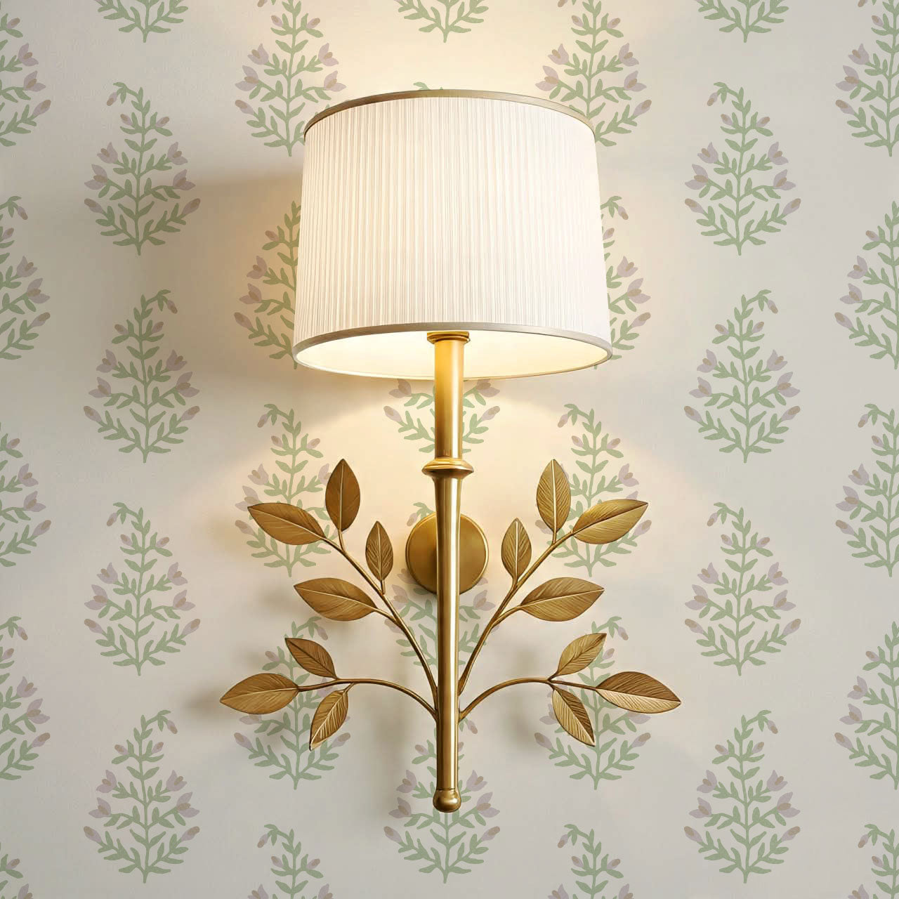 Josette Paisley Green Pink Wallpaper