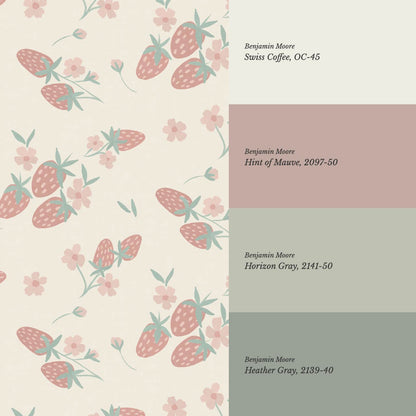Josie Wild Strawberries Peachy Wallpaper