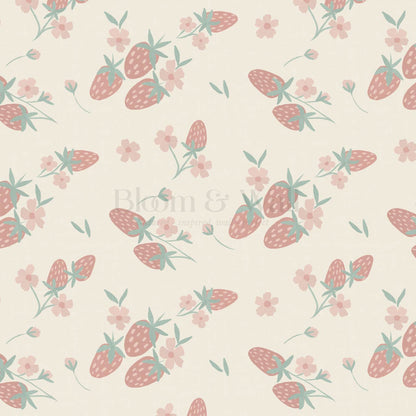 Josie Wild Strawberries Peachy Wallpaper