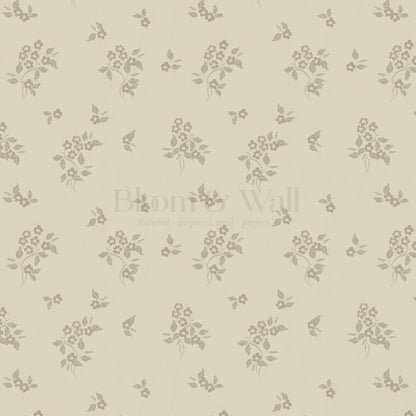 Julia Heirloom Bloom Taupe Gray Wallpaper