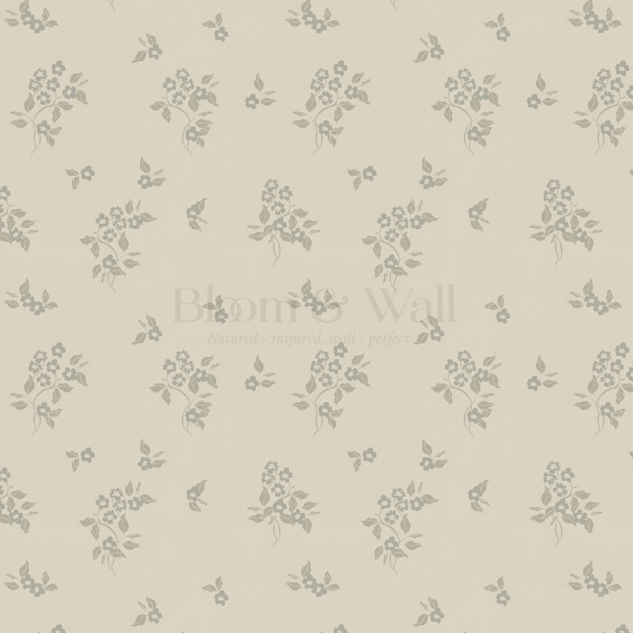 Julia Heirloom Bloom Taupe Wallpaper