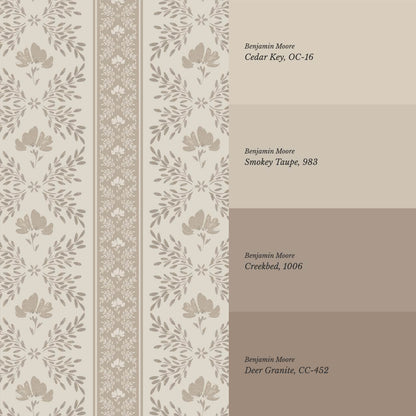 Julian Blooming Vines Cream Beige Wallpaper