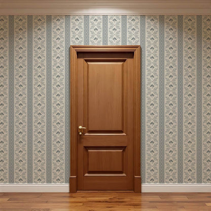 Julian Blooming Vines Slate Wallpaper