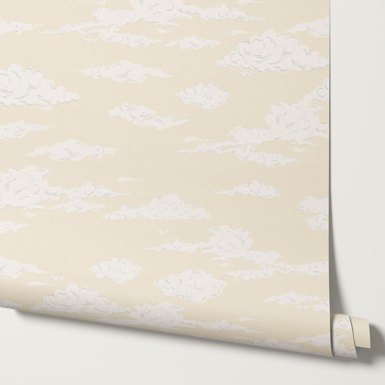 Julianna Dreamy Clouds Warm Butter Wallpaper