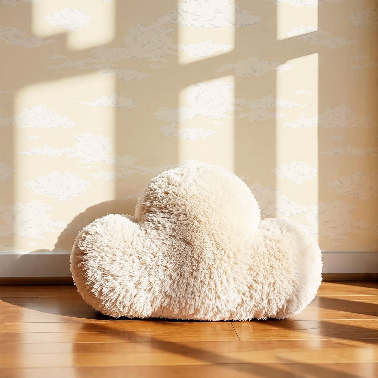 Julianna Dreamy Clouds Warm Butter Wallpaper