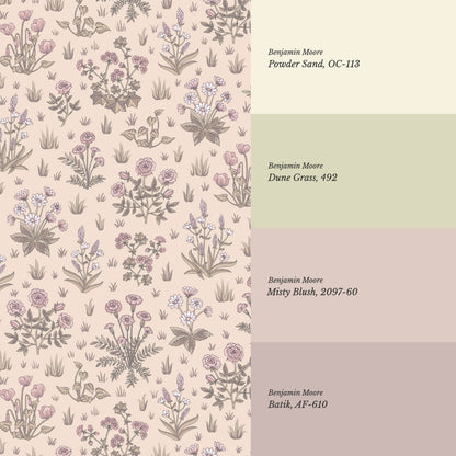 Juliet Country Garden Mauve Wallpaper