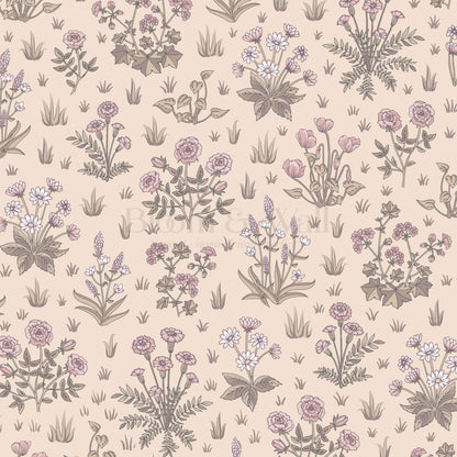 Juliet Country Garden Mauve Wallpaper