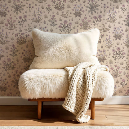 Juliet Country Garden Mauve Wallpaper