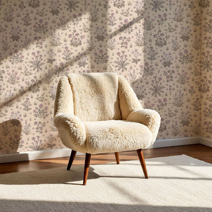 Juliet Country Garden Mauve Wallpaper