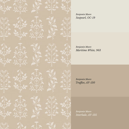 June Wheat Floral Garden Wallpaper