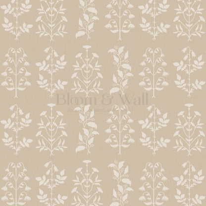 June Wheat Floral Garden Wallpaper