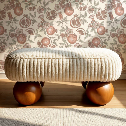 Juniper Pomegranate Passion Mauve Cream Wallpaper