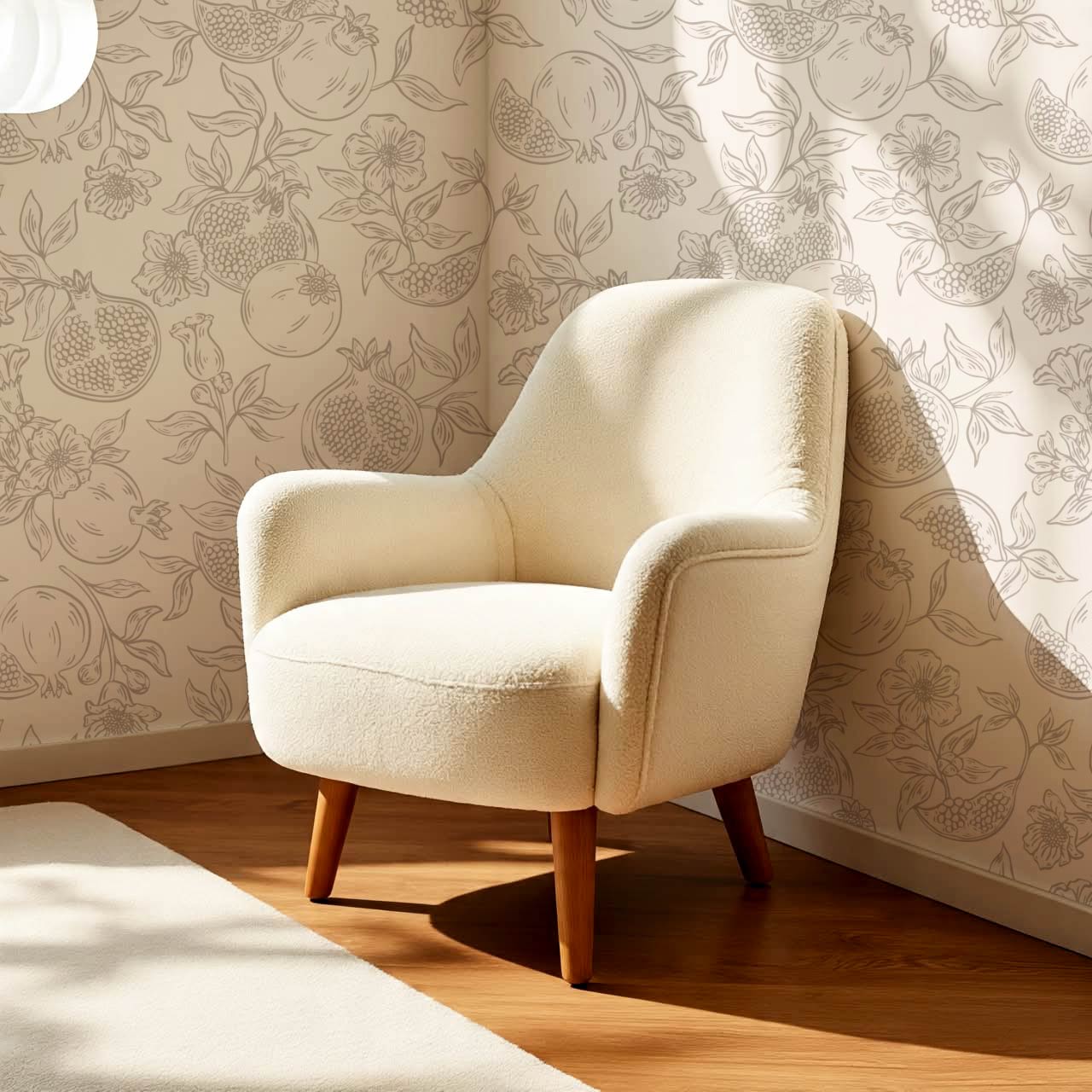 Juniper Pomegranate Passion Cream Wallpaper