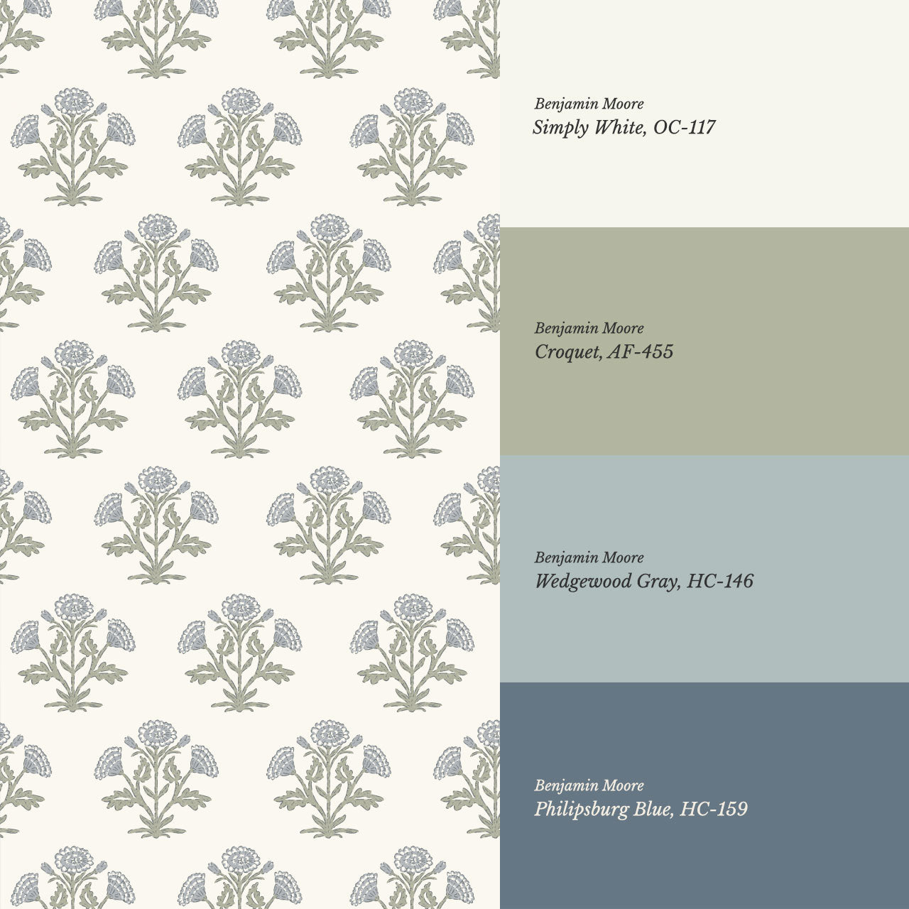 Kaia Block Marigold Blue Green Wallpaper