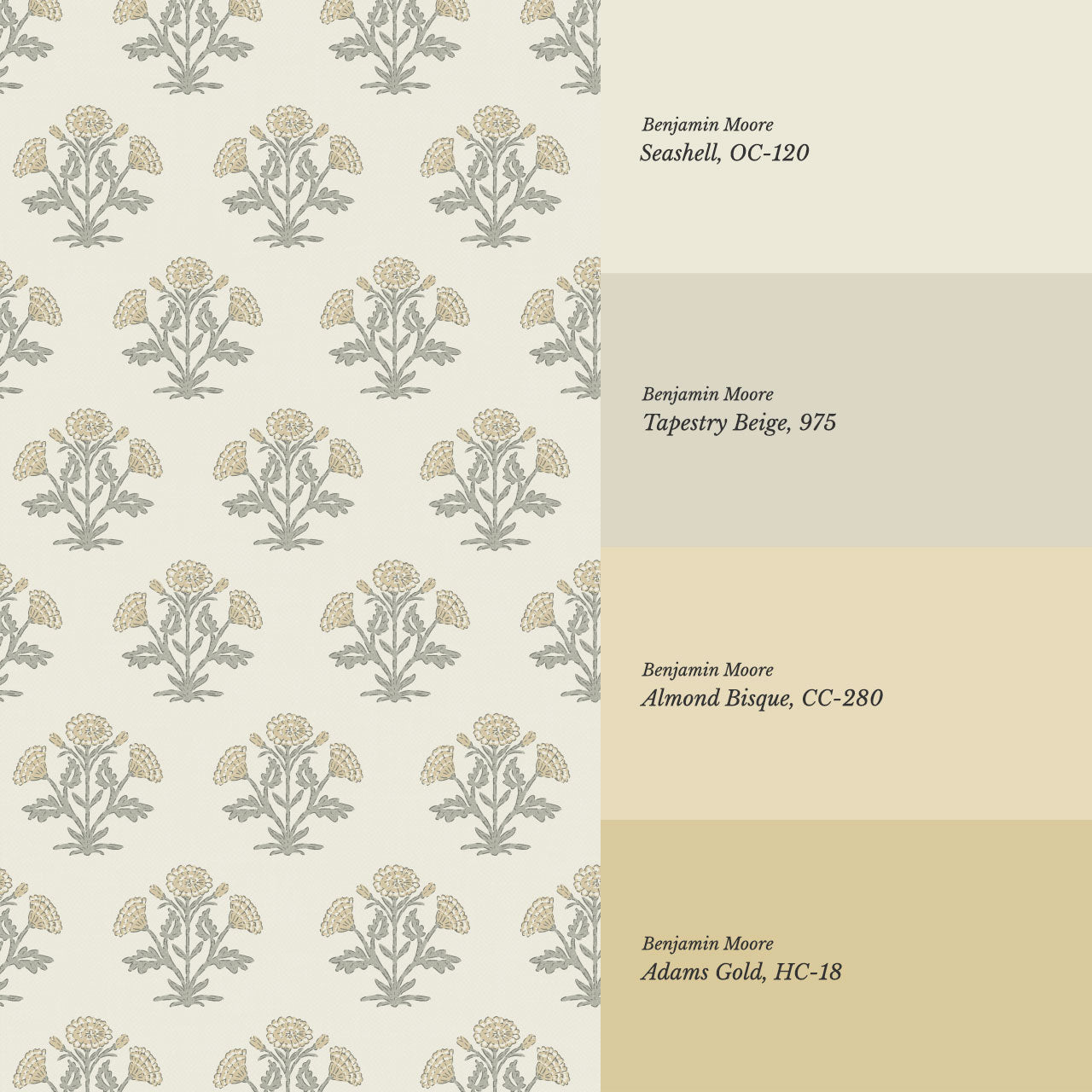 Kaia Block Marigold Ochre Oat Wallpaper