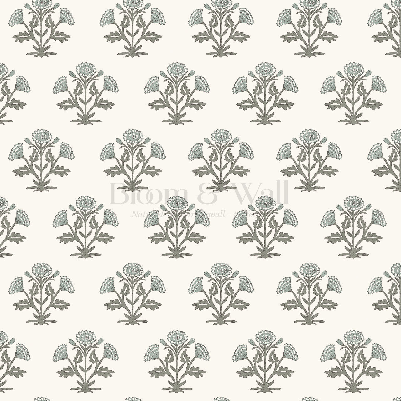 Kaia Block Marigold Pale Teal Green Wallpaper
