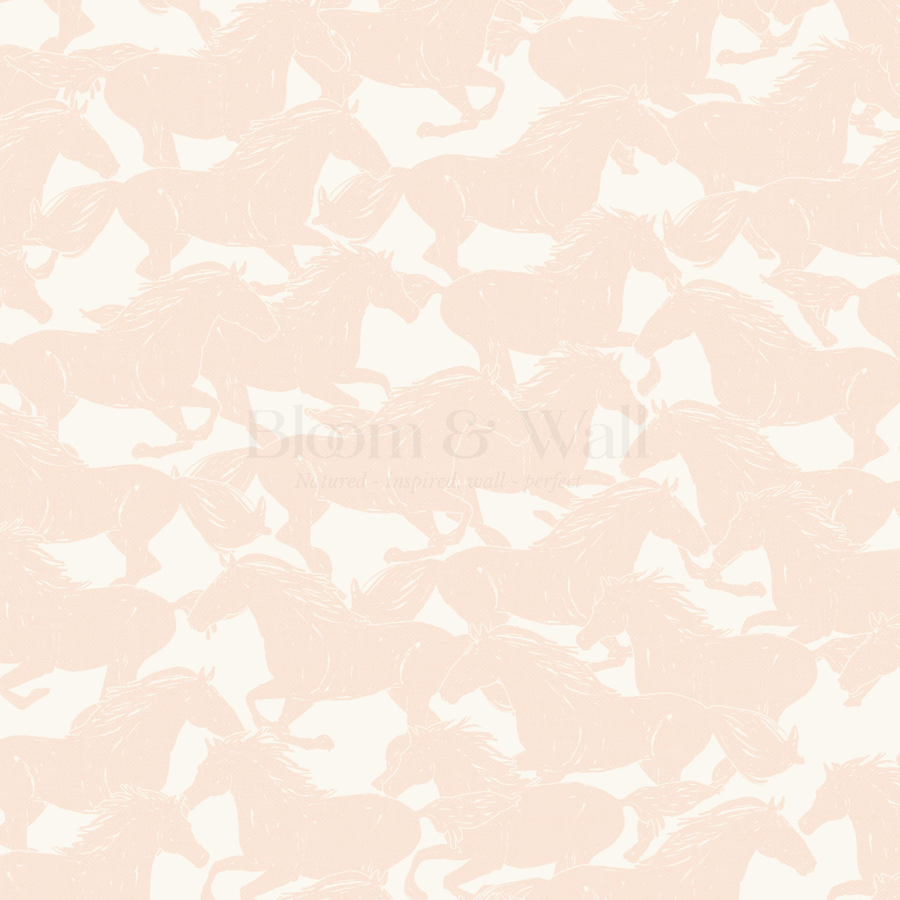 Reagan Wild Horses Baby Pink Wallpaper