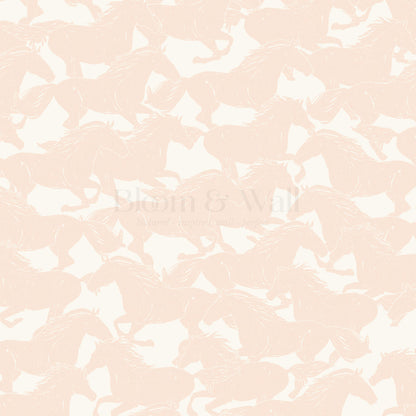 Reagan Wild Horses Baby Pink Wallpaper