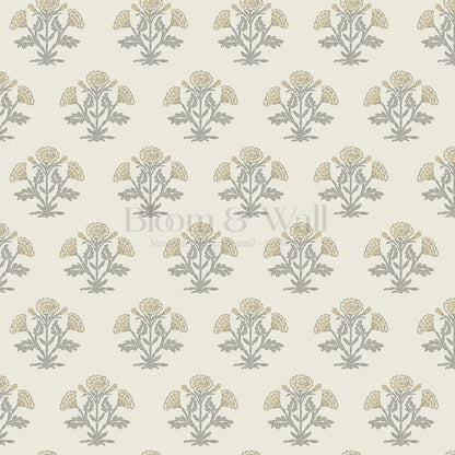Kaia Block Marigold Ochre Oat Wallpaper