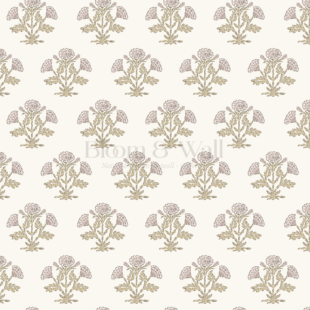 Kaia Block Marigold Dusty Pink Ochre Wallpaper