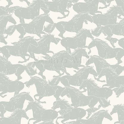 Reagan Wild Horses Sea Salt Wallpaper