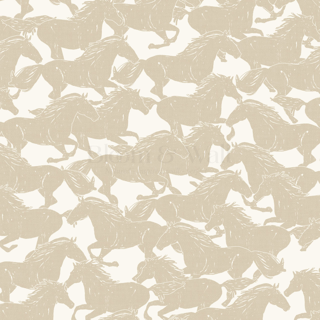 Reagan Wild Horses Oat Wallpaper