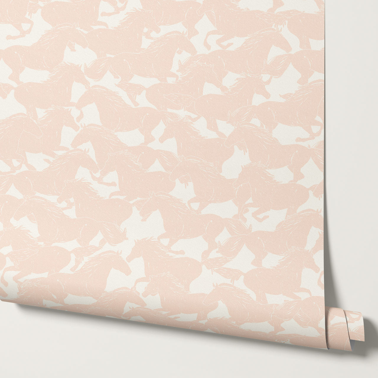 Reagan Wild Horses Baby Pink Wallpaper
