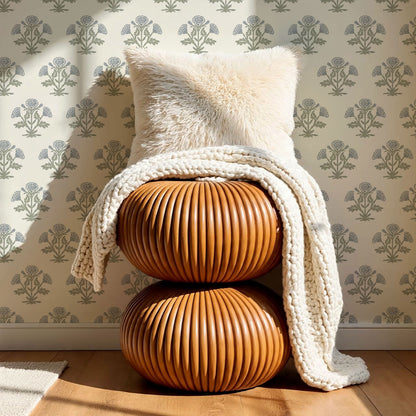 Kaia Block Marigold Blue Green Wallpaper