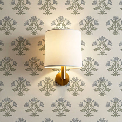 Kaia Block Marigold Blue Green Wallpaper