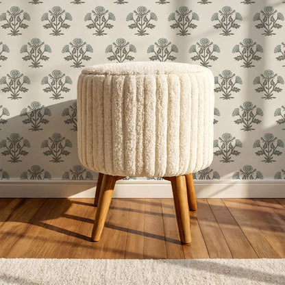 Kaia Block Marigold Pale Teal Green Wallpaper